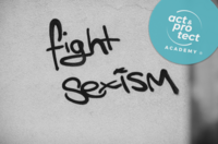 Schriftzug "fight sexism"